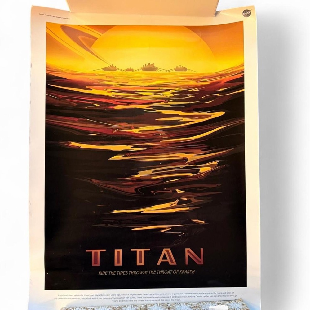 NASA Titan Space Travel Poster